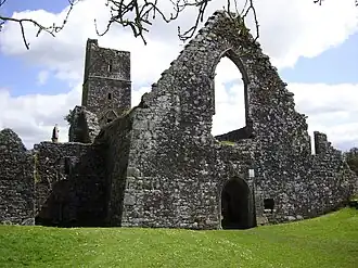 Kilcrea Friary in mid-Cork. Founded in 1465[45]