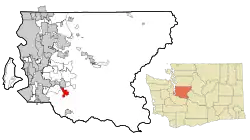 Location of Black Diamond, Washington