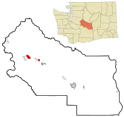 Location of Roslyn, Washington