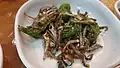 Kkwari-gochu-myeolchi-bokkeum (stir-fried shishito peppers with dried anchovies)