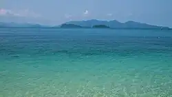 Panoramic view of Chang island group (with Trat coastline behind)