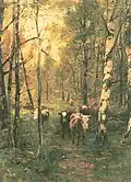 Kor i björkskog (Cows in a birch forest), Victor Westerholm, 1886