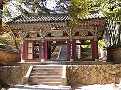 Beomeosa's third gate, Beomeosa Burimun, or Gate of Non-Duality was originally built in 1699. This is the final gate before entering the main temple compound symbolizing the concept that the realm of the Buddha and this world are the same.