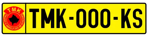Kosova Protection Corps plates used in the 2000s, now defunct.