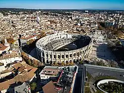 The Roman amphitheatre at Nimes