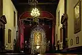 Interior of the Sanctuary with the image of Christ on the altar.