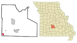 Location of Conway, Missouri