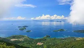 Lahad Datu District sea panoramic view
