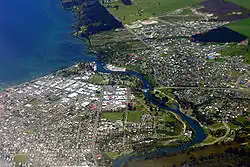 Image 42The Waikato River flowing out of Lake Taupō (from Geography of New Zealand)