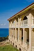 Terrace and balcony of the west building.