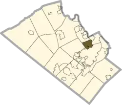 Location of Fullerton in Lehigh County, Pennsylvania