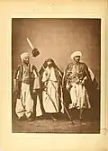 1. Fellah from around Damascus 2. Druze from around Damascus 3. Arab nomad woman from the Ourban tribe