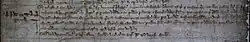 Original text of a letter from Edward I