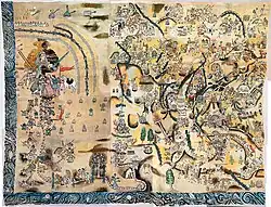 The Lienzo de Quauhquechollan, a cloth of large format