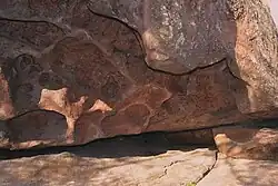 Rock art in the Las Pinturas Valley.