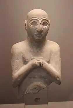 Statue of Satam, grandson of Lugal-kisal-si. Louvre Museum.