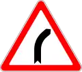 Dangerous curve to the right (also used )