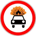 No vehicles carrying explosive or readily inflammable substances