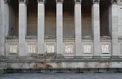 Relief sculptures at northern end of the east front 1895-1901 (Theme is the growth of Liverpool) by Thomas Stirling Lee, C.J. Allen & Conrad Dressler