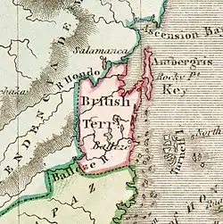 Image 411831 map of Belize by Daniel Lizars (from History of Belize)