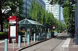Lloyd Center MAX station at Holladay park