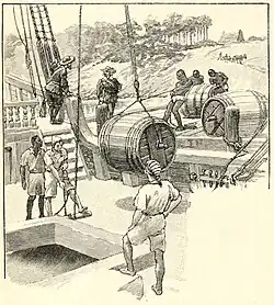 Illustration of a tobacco ship