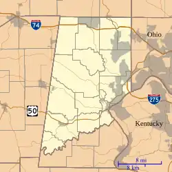 Manchester is located in Dearborn County, Indiana