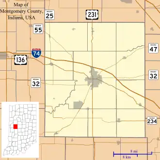 Manchester is located in Montgomery County, Indiana