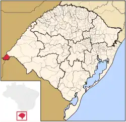 Location of Barra do Quaraí