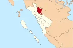Location within West Sumatra