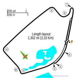 Layout of the Long Beach Formula E street circuit