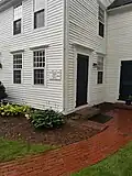 Plaque stating main house built in 1688, Ell built between 1640 and 1688