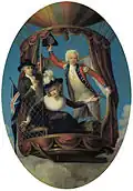 The Three Favourite Aerial Travellers (John Francis Rigaud) (donated by the dowager duchess of Pastrana).