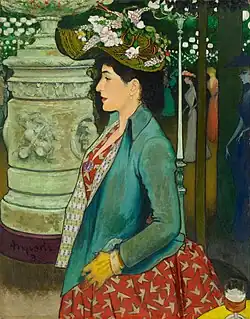 Elégante de profil au Bal Mabille, 1888