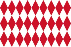 An alternative flag of Monaco, blazoned as a field "lozengy gules and argent"