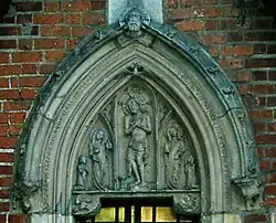 Tympanum at the castle's chapel, c.1349