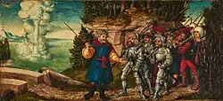Moses and the Pillar of Cloud by Lucas Cranach the Elder and Studio. Circa 1530. Private collection.