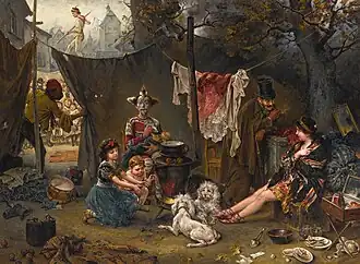 Ludwig Knaus, Behind the Scenes, 1880