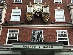 Lynn Chadwick, ‘King and Queen’, 1990, Bronze. Sited above the entrance to Fortnum and Mason, Piccadilly, London.[68]