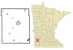 Location of Tracy, Minnesota