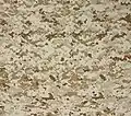 A 24.66 inches (626&nbsp;mm)-wide fabric swatch of MARPAT desert pattern