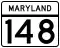 Maryland Route 148 marker