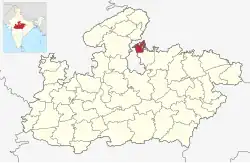 Location of Niwari district