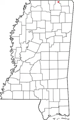 Location of Chalybeate, Mississippi