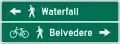 D11-10b Shared-use path destination (2-lines)