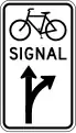R10-41 Bicycle signal optional movement (thru and turn)