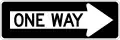 One-way road sign used in US