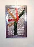 A construction of copper-fibre tapestry
