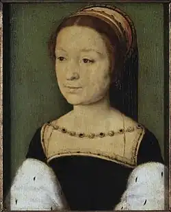 Madeleine of France, later Queen Consort of Scotland, Oil on panel: 5 1⁄2 × 4 5⁄8 in. (13.8 × 11.8 cm.)
