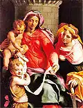 Madonna with Child, young Saint John the Baptist and Saint Barbara (c. 1548); Uffizi, Florence
